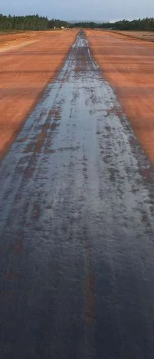 Runway construction — perspective view