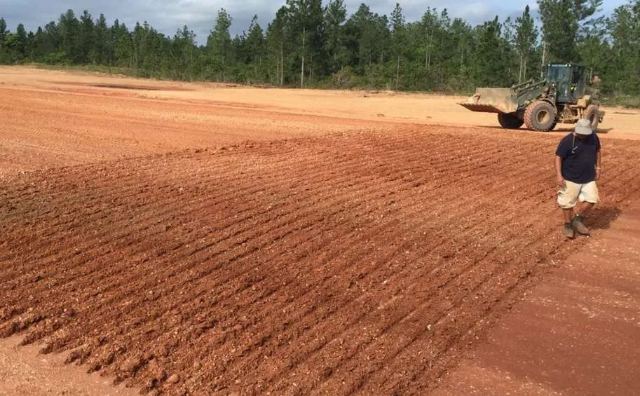 Completed runway — side view